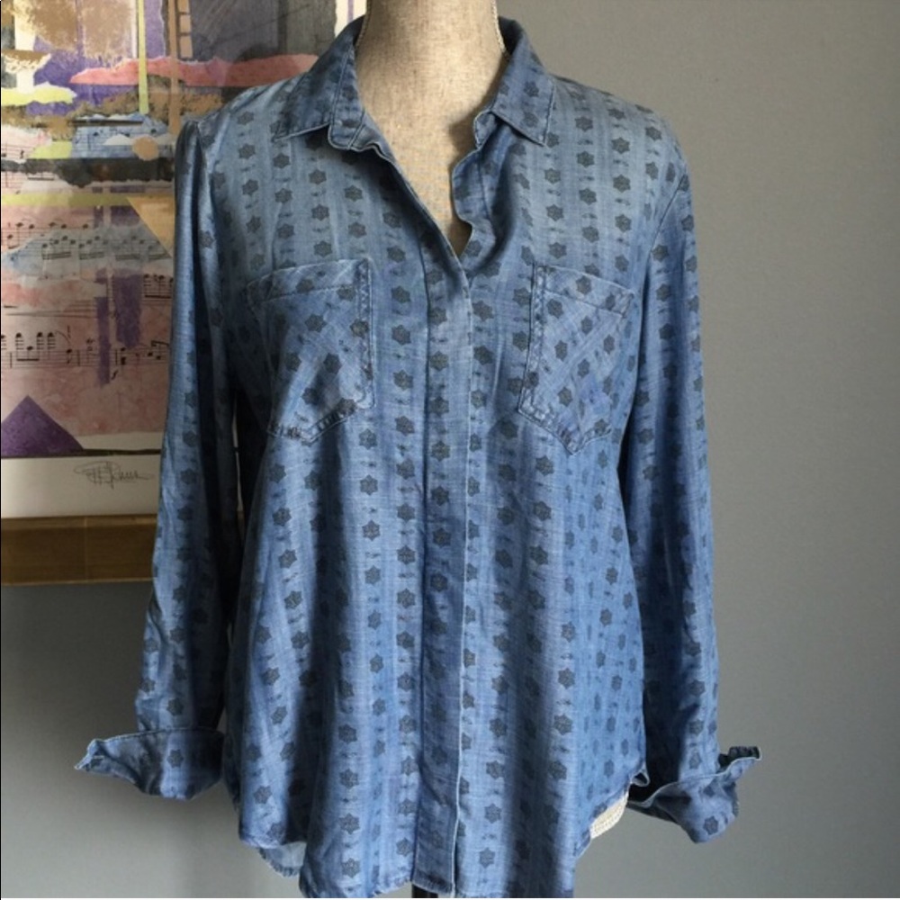 Velvet Heart Button Front Shirt